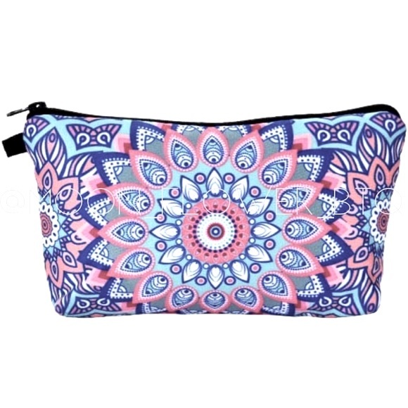 ❤️SOLD❤️ Boho Mandala Makeup Cosmetic Bag Peacock Paradise - Picture 1 of 6